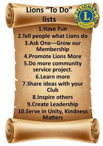 Lions To Do List